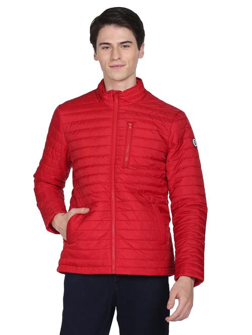 red solid casual jacket - 19123120 - Very Small Image - 1