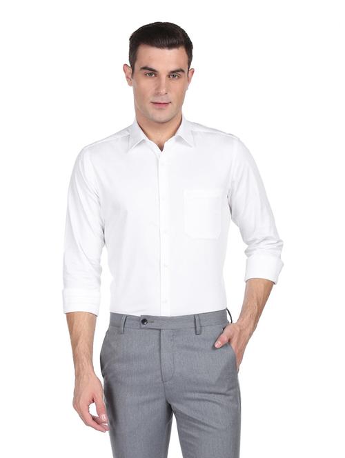 white cotton casual shirt - 19123191 - Very Small Image - 1