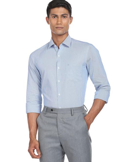 mens stripes formal shirt - 19123265 - Very Small Image - 1