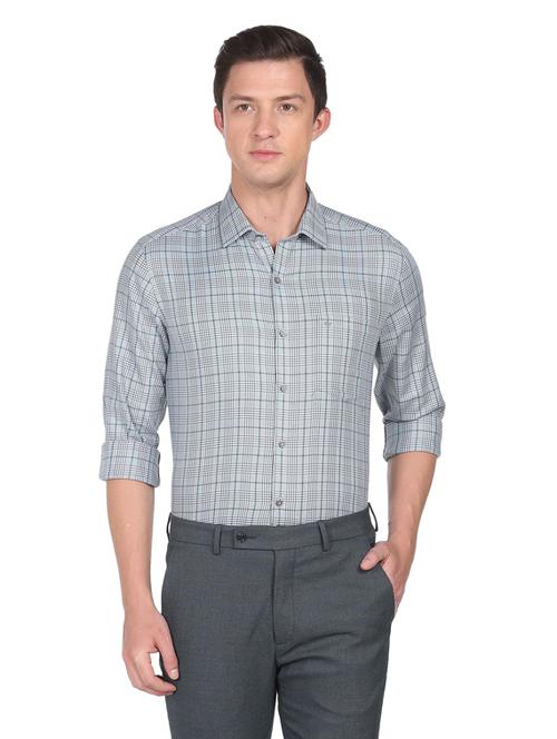 mens checks casual shirt - 19123344 - Very Small Image - 1