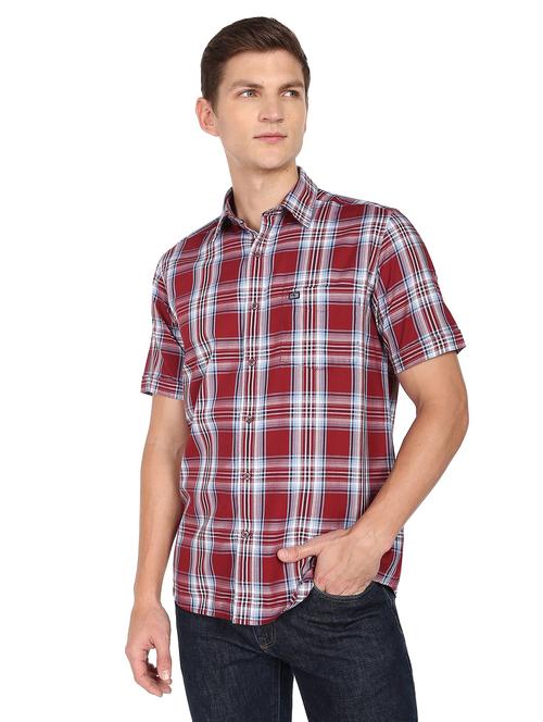 red checkered casual shirt - 19123468 - Very Small Image - 1