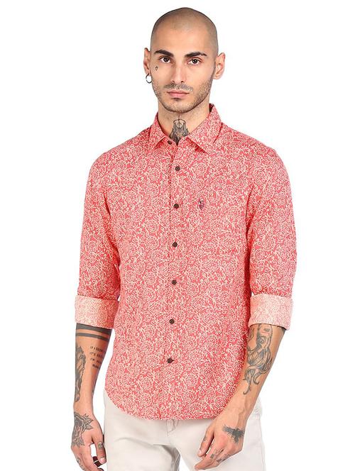 red printed casual shirt - 19123518 - Very Small Image - 1