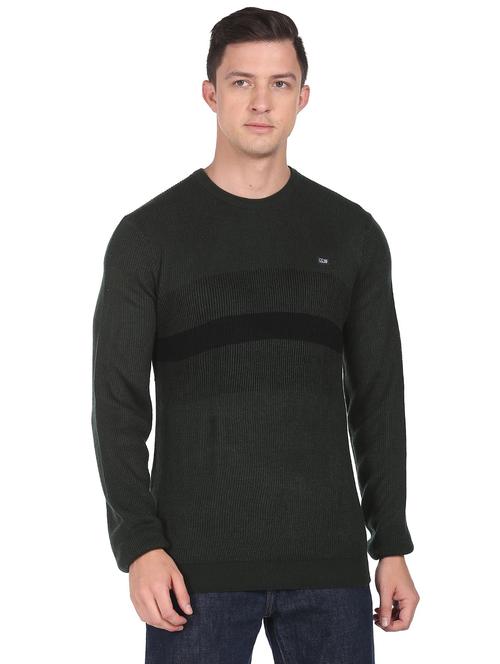 round neck solid pullover - 19123583 - Very Small Image - 1