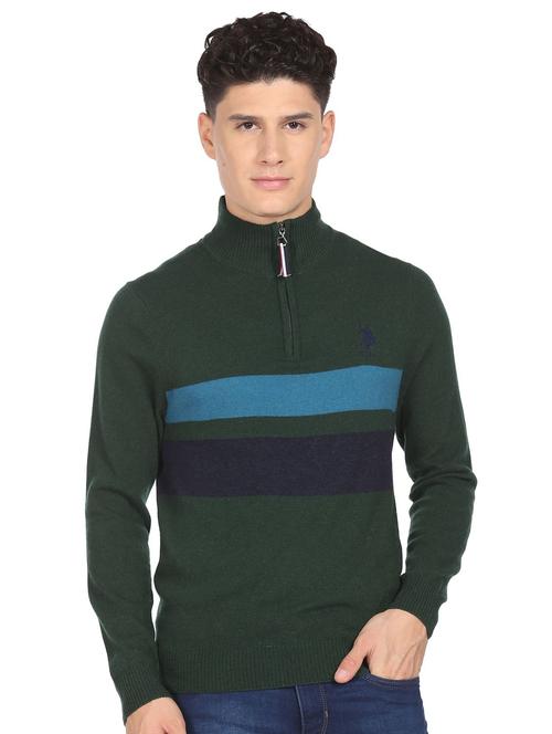 high neck solid pullovers - 19123592 - Very Small Image - 1