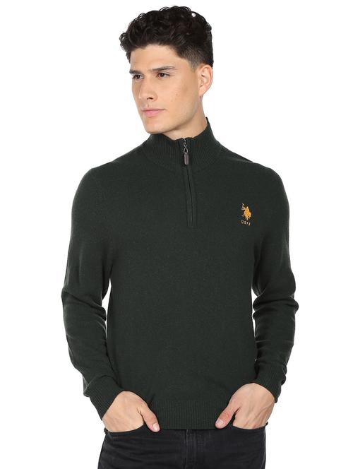 high neck solid pullovers - 19123608 - Very Small Image - 1