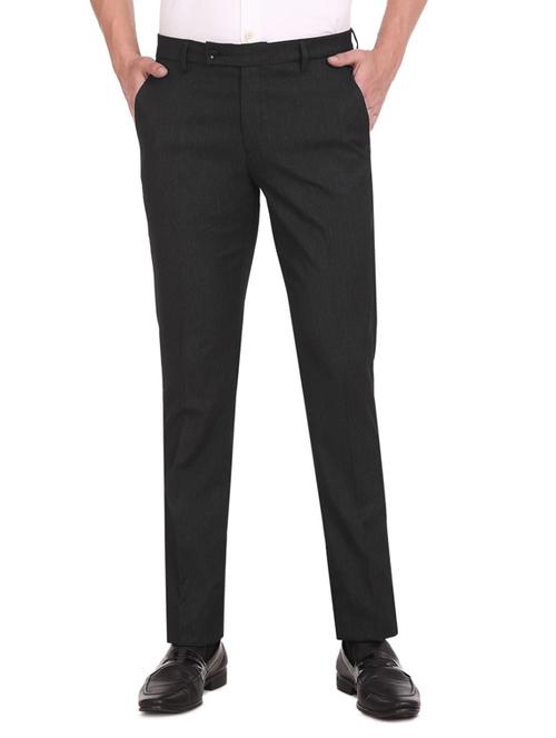 mid rise flat front casual trouser - 19123715 - Very Small Image - 1