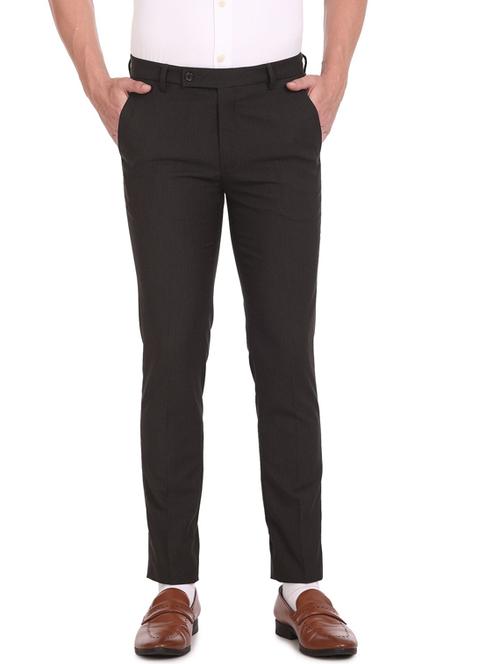 mid rise flat front casual trouser - 19123717 - Very Small Image - 1