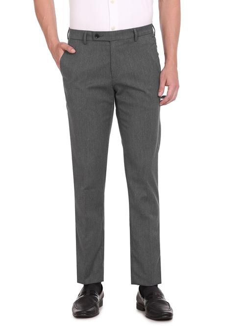 mid rise flat front casual trouser - 19123728 - Very Small Image - 1
