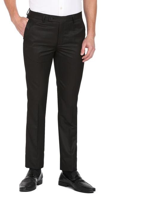 mid rise flat front casual trouser - 19123731 - Very Small Image - 1