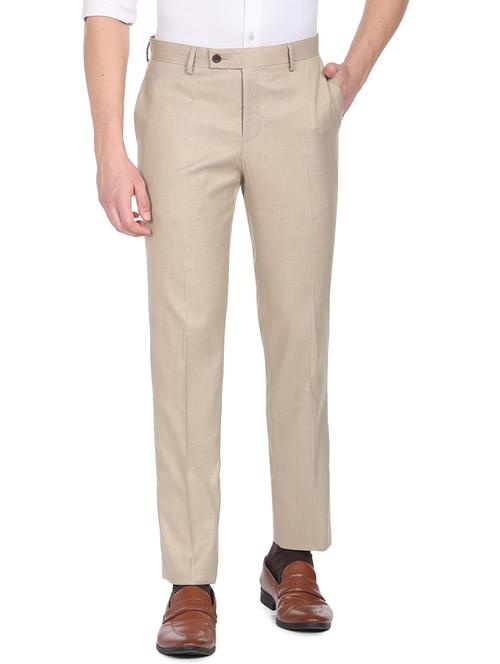 mid rise flat front casual trouser - 19123751 - Very Small Image - 1