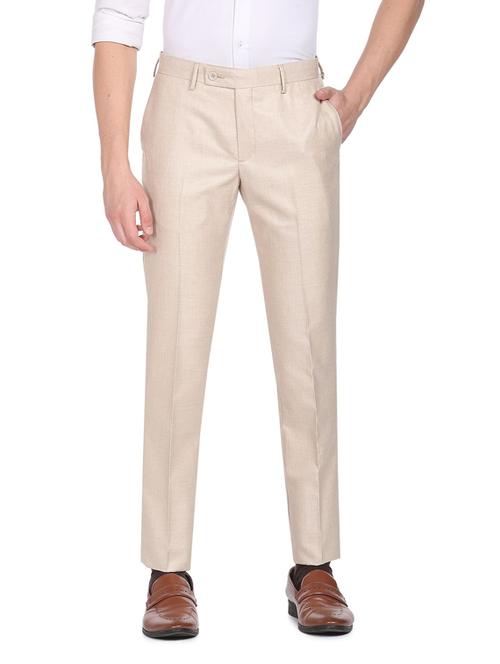 mid rise flat front casual trouser - 19123752 - Very Small Image - 1