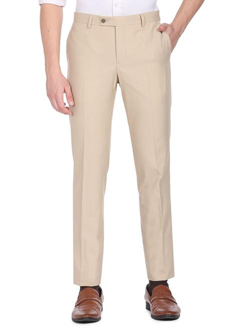 mid rise flat front casual trouser - 19123764 - Very Small Image - 1