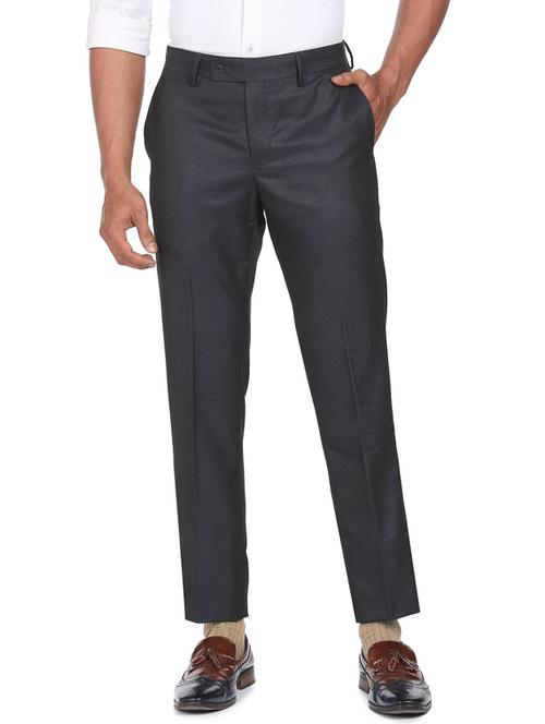 mid rise flat front casual trouser - 19123774 - Very Small Image - 1