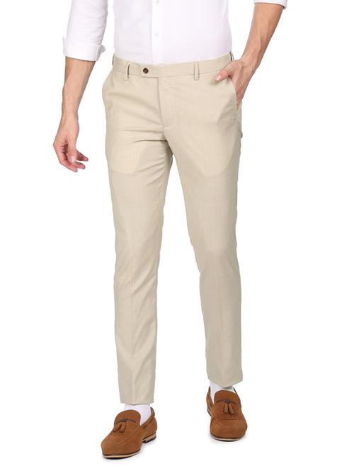 mid rise flat front casual trouser - 19123804 - Very Small Image - 1