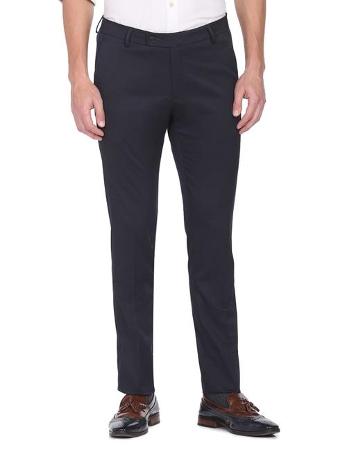 mid rise flat front casual trouser - 19123813 - Very Small Image - 1