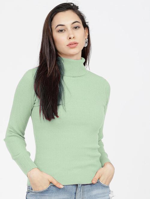 turtle neck solid pullover - 19124000 - Very Small Image - 1