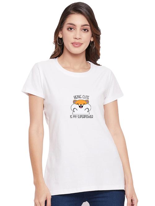trendy fabulous women short sleeve causal t-shirt (white) - 19126131 - Very Small Image - 1