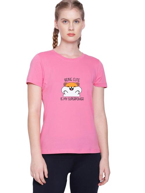 trendy fabulous women short sleeve causal t-shirt(pink) - 19126132 - Very Small Image - 1