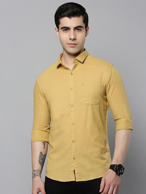 mens solid casual shirt - 19126378 - Very Small Image - 1