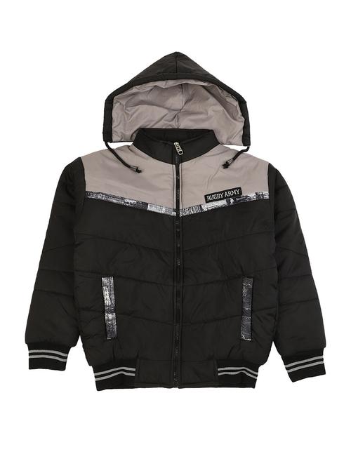 hooded color blocked bomber jackets - 19126726 - Very Small Image - 1