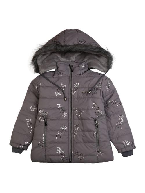 girls hooded printed quilted jacket - 19126745 - Very Small Image - 1