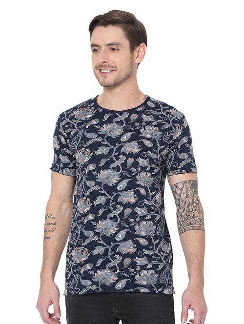 round neck floral printed t-shirt - 19127610 - Very Small Image - 1
