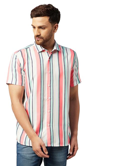mens stripes casual shirt - 19127636 - Very Small Image - 1