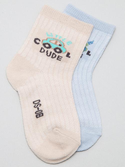 kids pack of 2 above ankle length sock - 19127974 - Very Small Image - 1