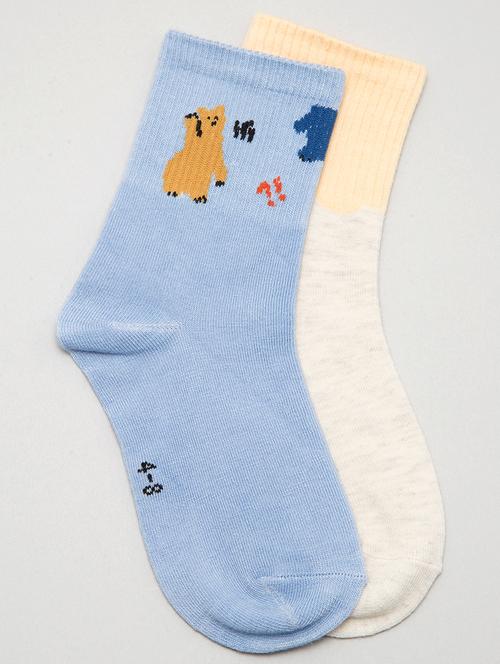 kids pack of 2 above ankle length sock - 19127980 - Very Small Image - 1
