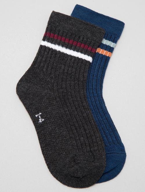 kids pack of 2 above ankle length sock - 19127981 - Very Small Image - 1