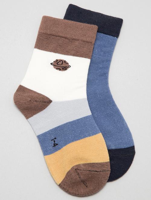 kids pack of 2 above ankle length sock - 19128003 - Very Small Image - 1