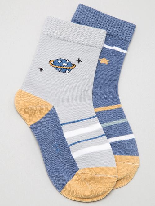 kids pack of 2 above ankle length sock - 19128004 - Very Small Image - 1