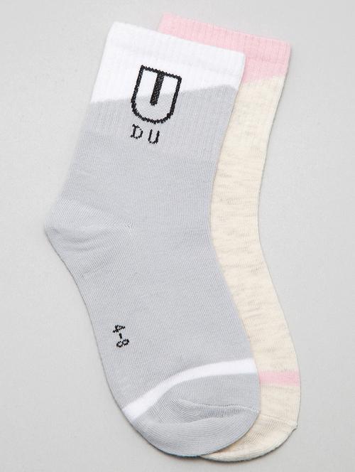 kids pack of 2 above ankle length sock - 19128020 - Very Small Image - 1