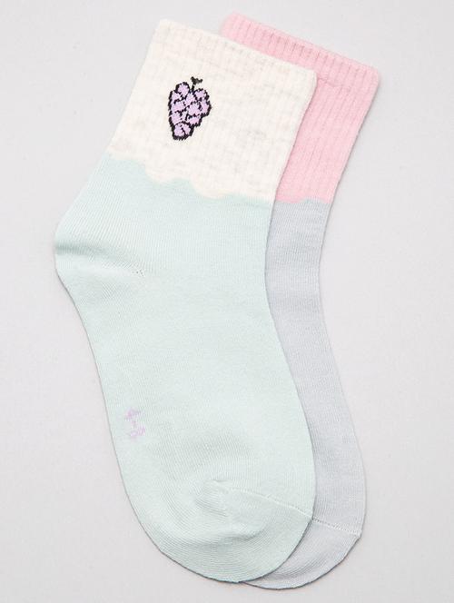 kids pack of 2 above ankle length sock - 19128021 - Very Small Image - 1