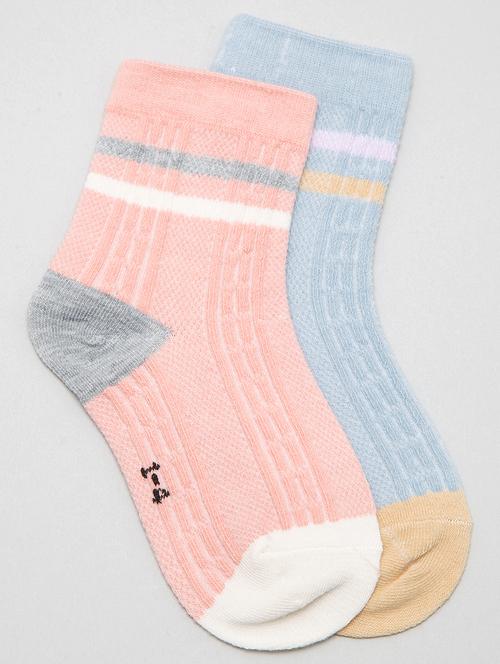 kids pack of 2 above ankle length sock - 19128033 - Very Small Image - 1