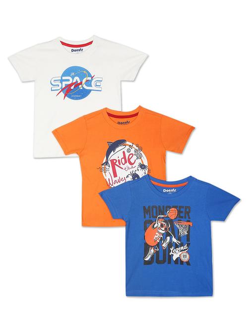 boys pack of 3 printed t-shirt - 19128204 - Very Small Image - 1