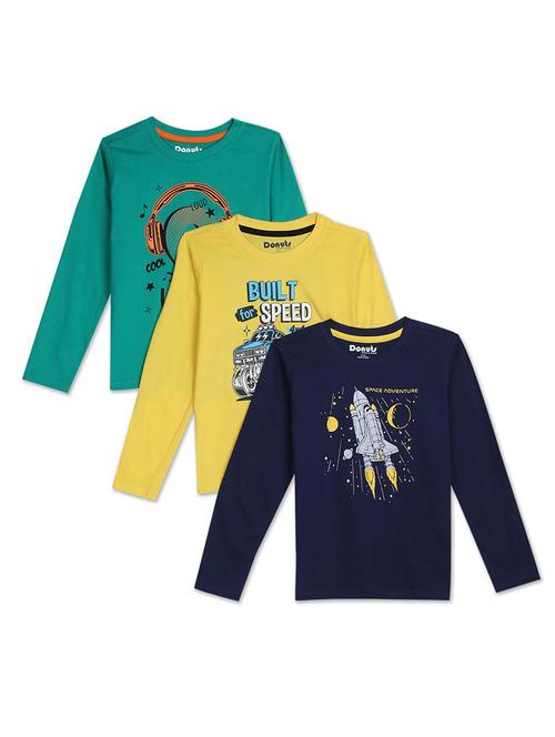 boys pack of 3 printed t-shirt - 19128261 - Very Small Image - 1