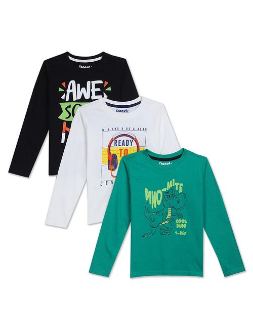 boys pack of 3 printed t-shirt - 19128275 - Very Small Image - 1