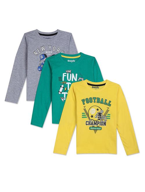 boys pack of 3 printed t-shirt - 19128279 - Very Small Image - 1