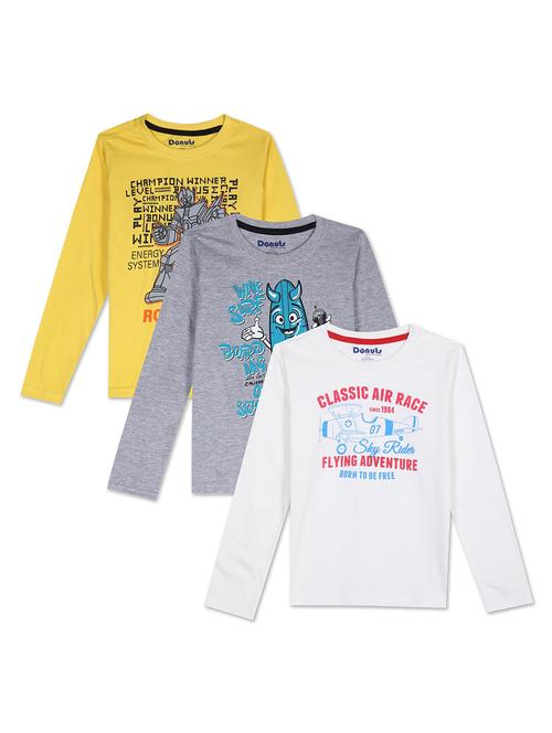 boys pack of 3 printed t-shirt - 19128285 - Very Small Image - 1