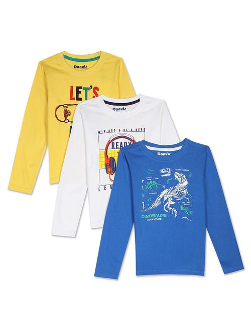 boys pack of 3 printed t-shirt - 19128289 - Very Small Image - 1