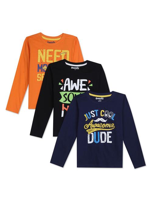 boys pack of 3 printed t-shirt - 19128292 - Very Small Image - 1