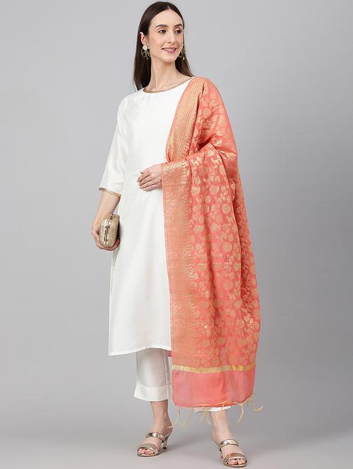 offwhite crepe kurta pant set - 19128416 - Very Small Image - 1