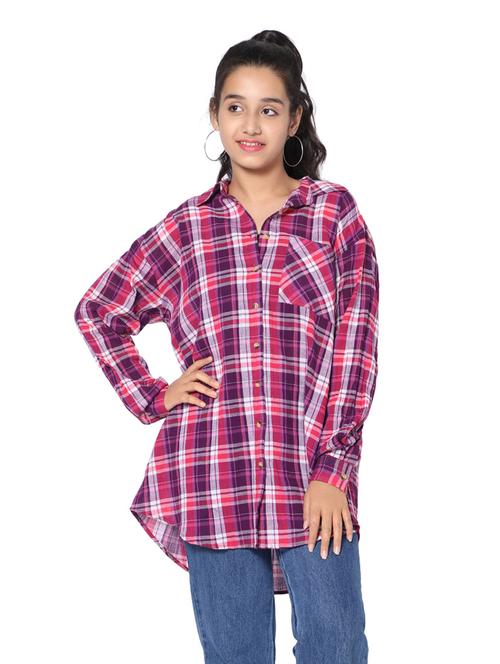 purple checkered shirt - 19128475 - Very Small Image - 1