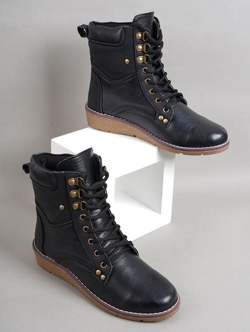 black lace up boot - 19129213 - Very Small Image - 1