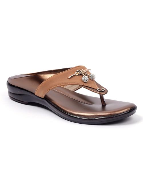 beige solid slip on sandals - 19129351 - Very Small Image - 1