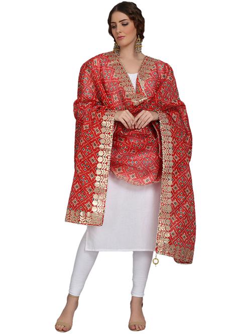 gota work kota doria dupatta - 19129969 - Very Small Image - 1