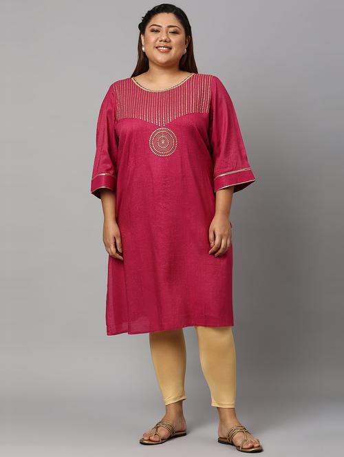 women's straight kurta - 19130498 - Very Small Image - 1