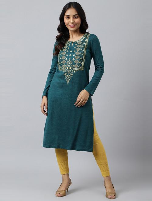 women's straight kurta - 19130625 - Very Small Image - 1