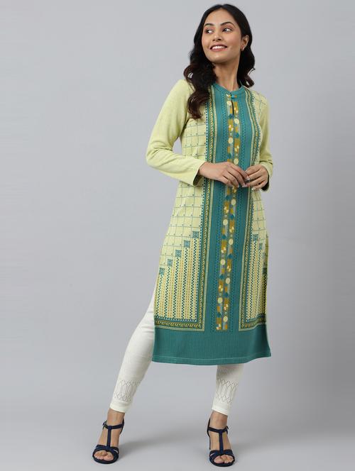 women's straight kurta - 19130627 - Very Small Image - 1